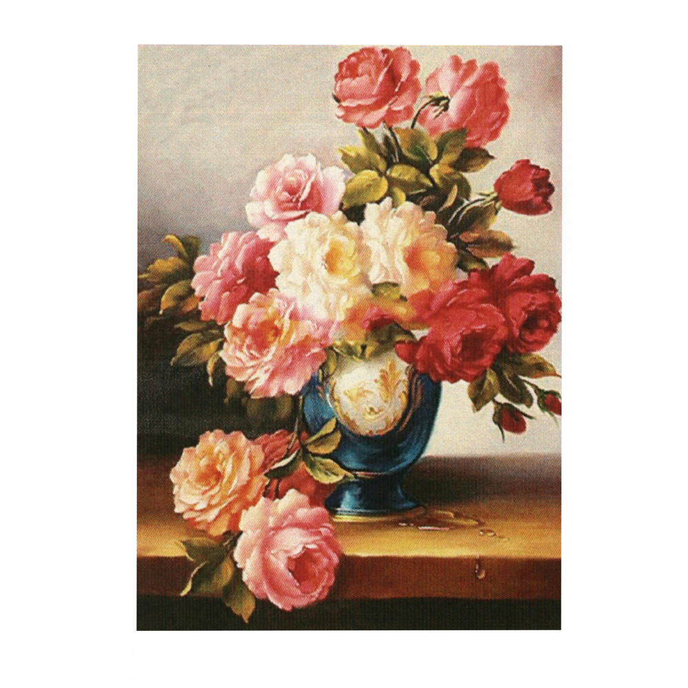Πίνακας με ψηφίδες (στρόγγυλες)  21x25 cm μερική κόλληση -Άρωμα τριαντάφυλλου YSA0059