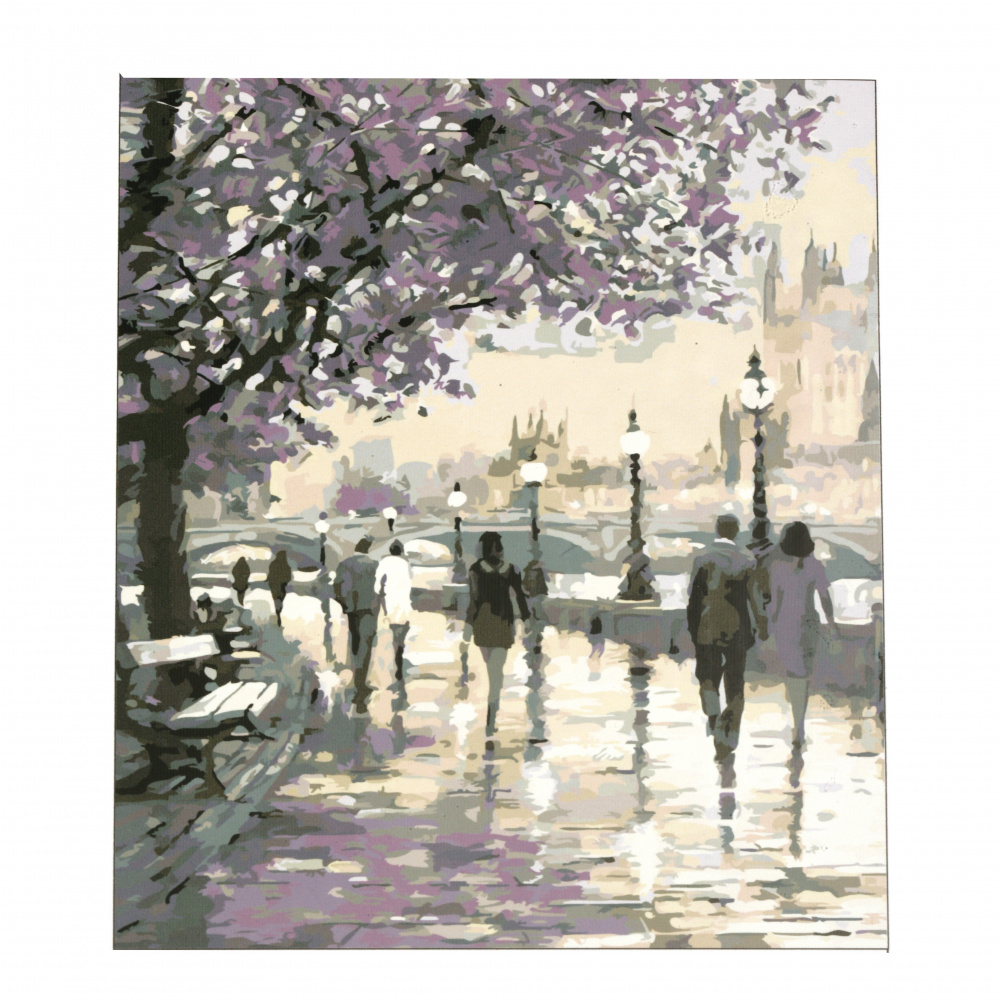 Set de pictură cu numere 40x50 cm - Aleea lângă râu Ms9129