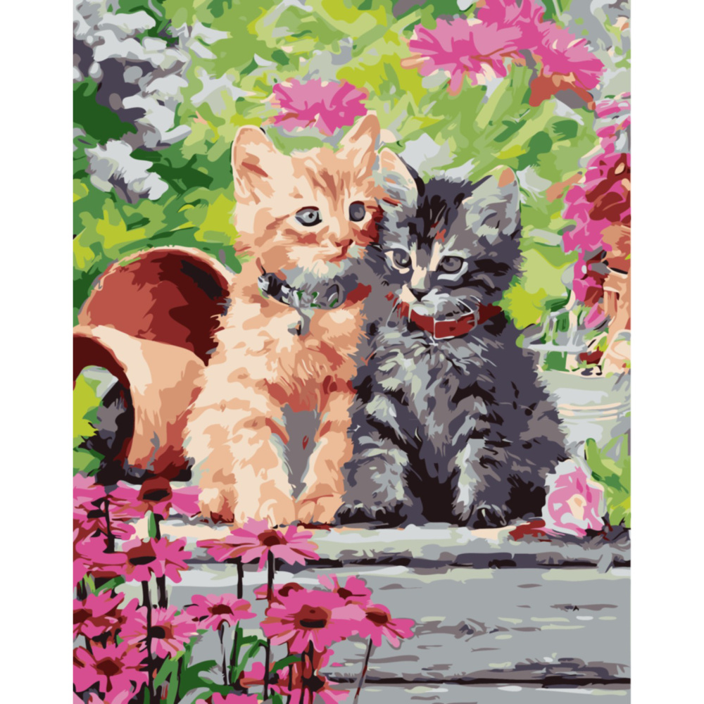 Paint by Numbers Kit, 30x40 cm - Sweet Kittens Ms7203