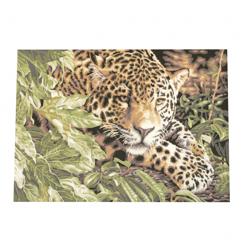 Комплект рисуване по номера 40x50 см - Леопард Ms8023