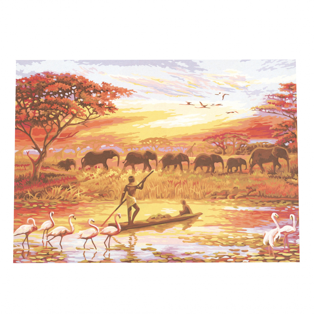 Комплект рисуване по номера 40x50 см - Африка Ms8950