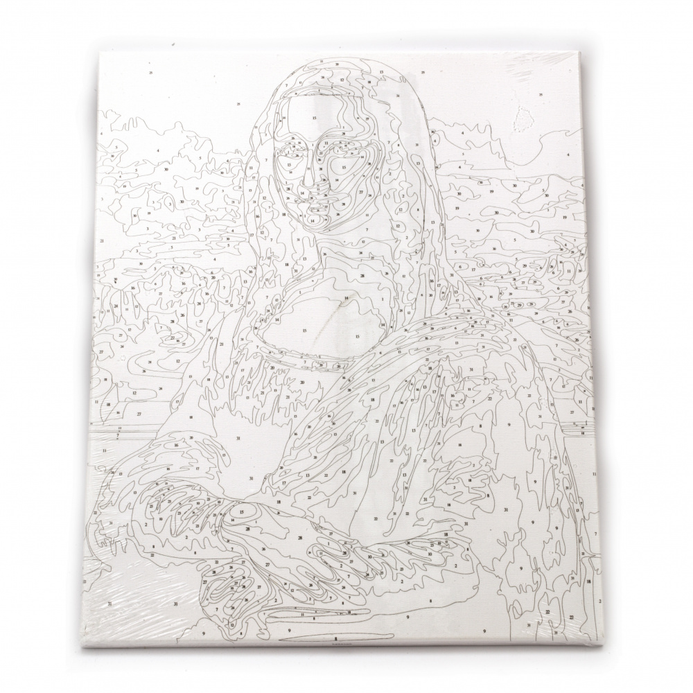 Комплект рисуване по номера 40x50 см - Мона Лиза Ms9300