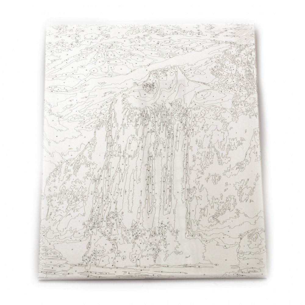 Комплект рисуване по номера 40x50 см - Жена водопад Ms9623