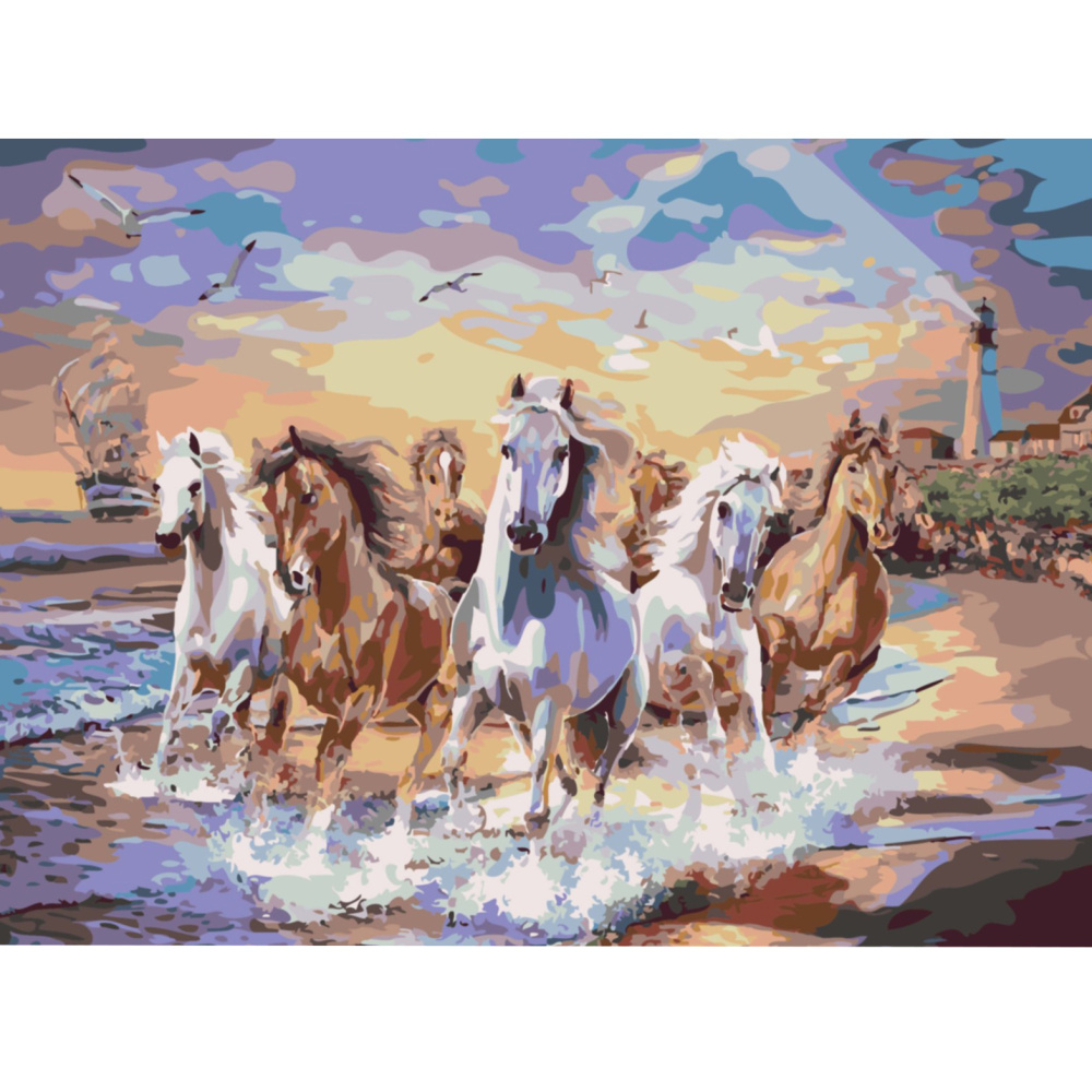 Paint by Numbers Kit, 40x50 cm - Horse Gallop BFB1416