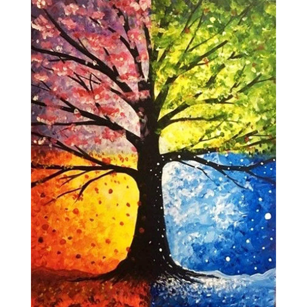 Painting by Numbers / 30x40 cm - The Tree of the Seasons, BFB0660