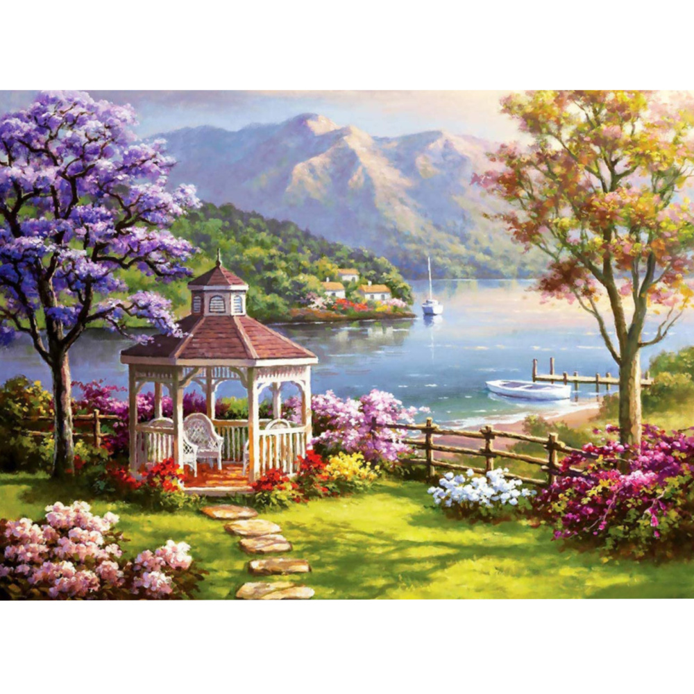 DIY Paint by Numbers Kit / 40x50 cm - Gazebo by the Lake,  BFB1684