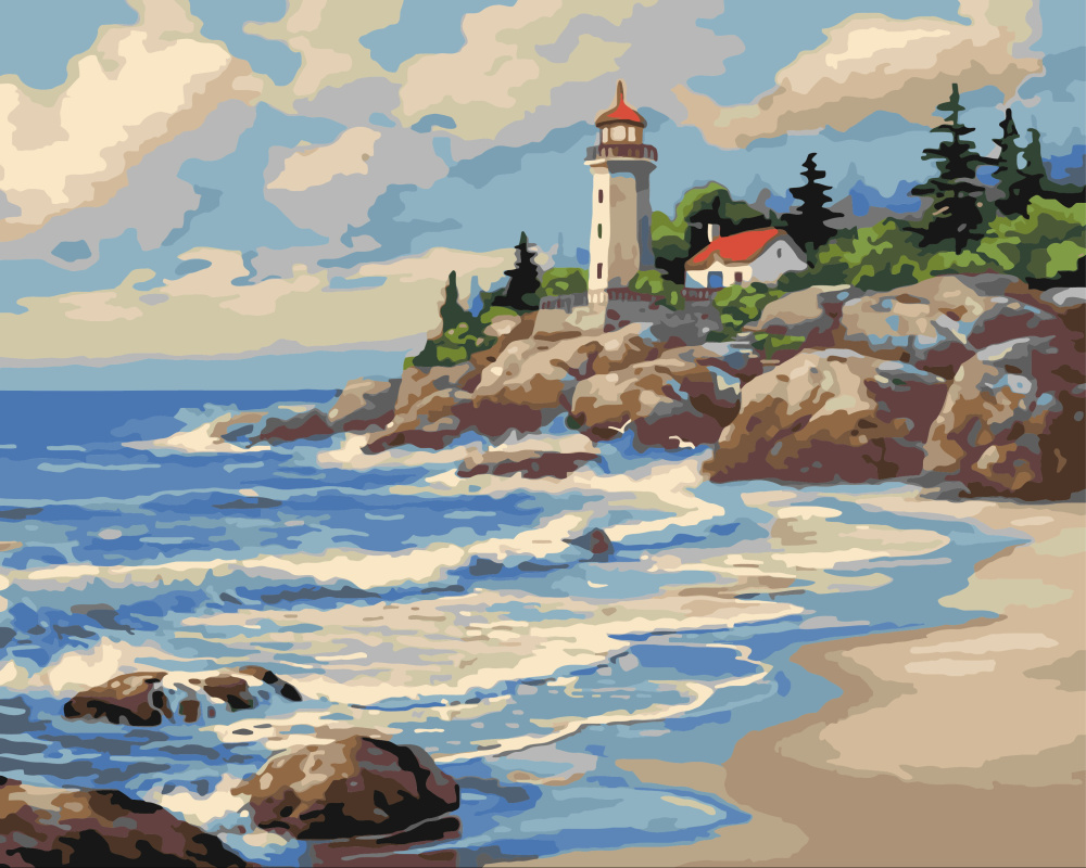 Paint By Numbers Kit "Sea Breeze", Size: 30x40 cm, DIY Acrylic Painting Set for Beginners / BFB1221