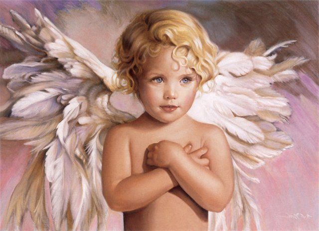 Diamond Tapestry, 20x30 cm, fully adorned with round diamonds and framed - "Beautiful Angel" YSB085