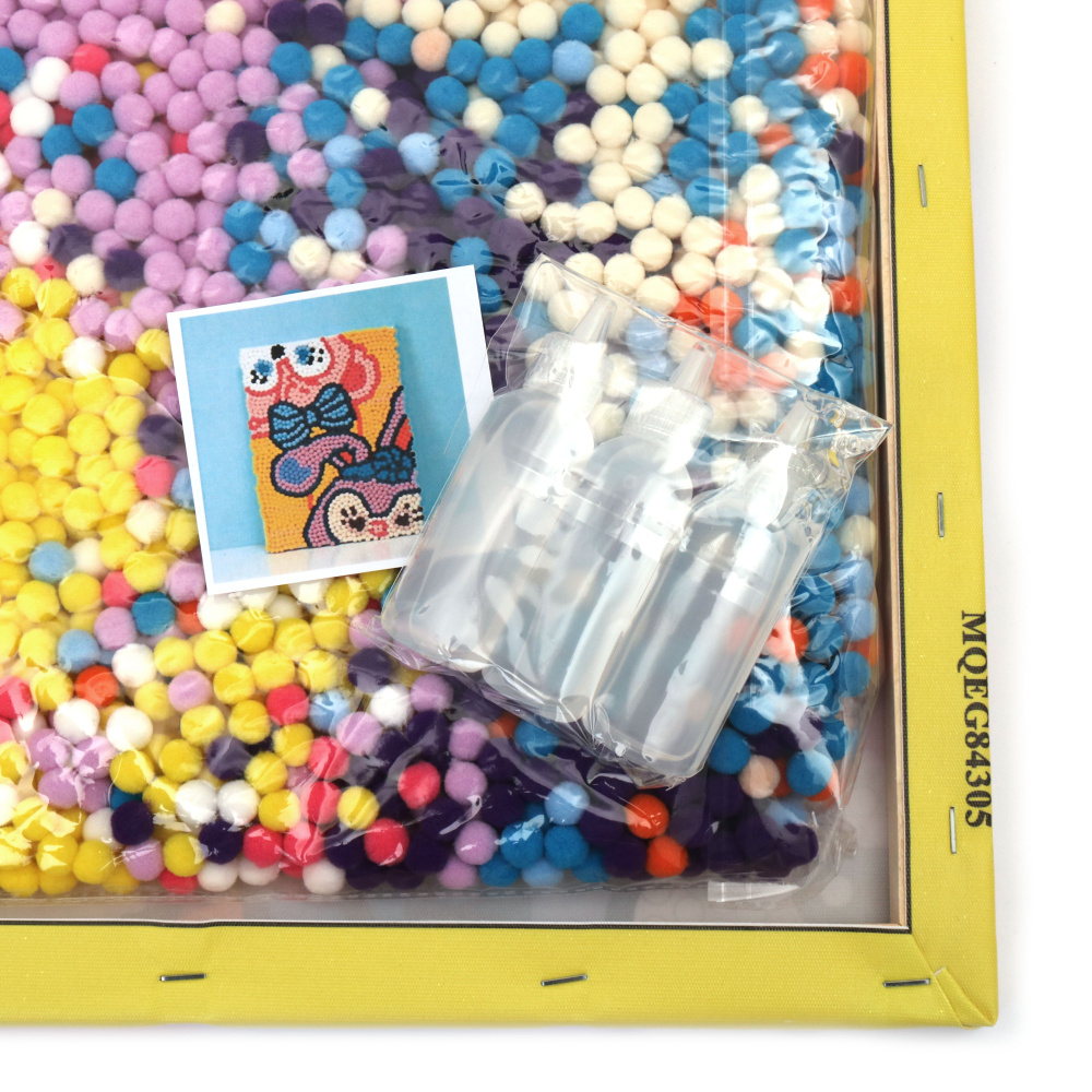 Creative Kit for Children with Pompoms 30x40 cm - MQEG84305