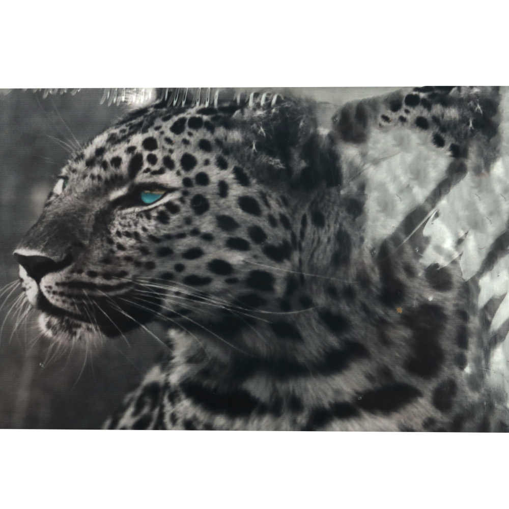 Tapiserie cu diamante 20x30 cm diamante rotunde suprapunere completă cu cadru - Amur leopard GLB30397