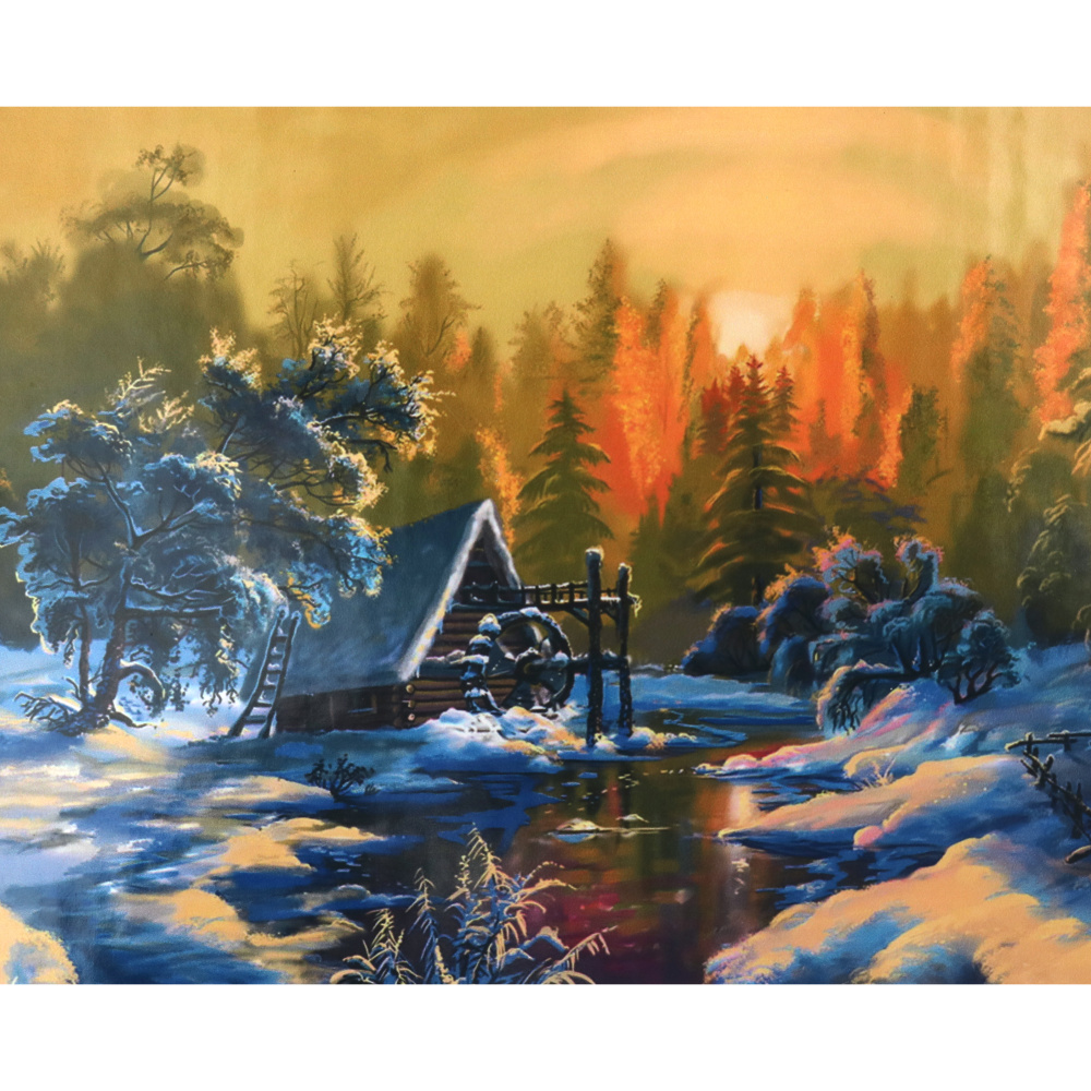 Πίνακας με ψηφίδες (στρόγγυλες) 30x40 cm πλήρης κόλληση με τελάρο - Το σπίτι της γαλήνης GLD63351