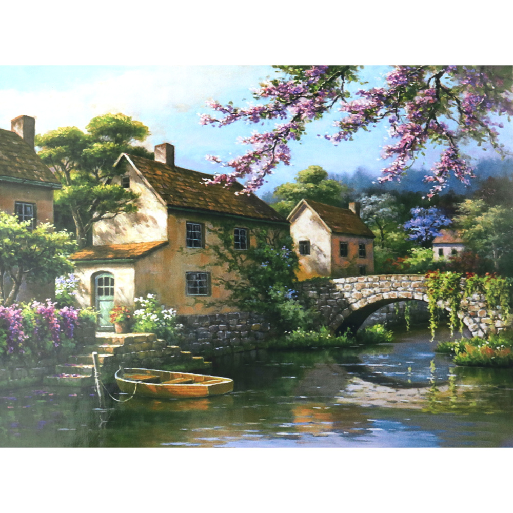 Kit pictură după numere 30x40 cm - Satul fermecat - KTL001