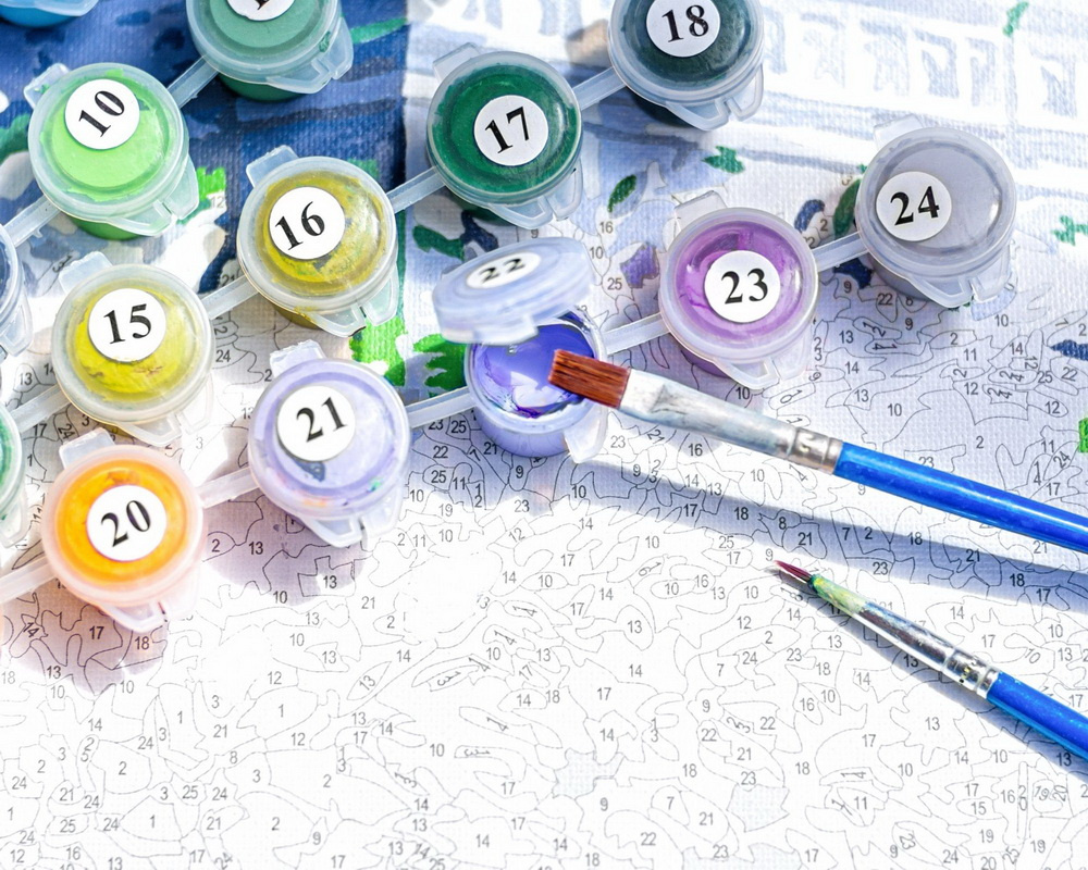 Комплект рисуване по номера 40x50 см -Кътче от рая RA5005