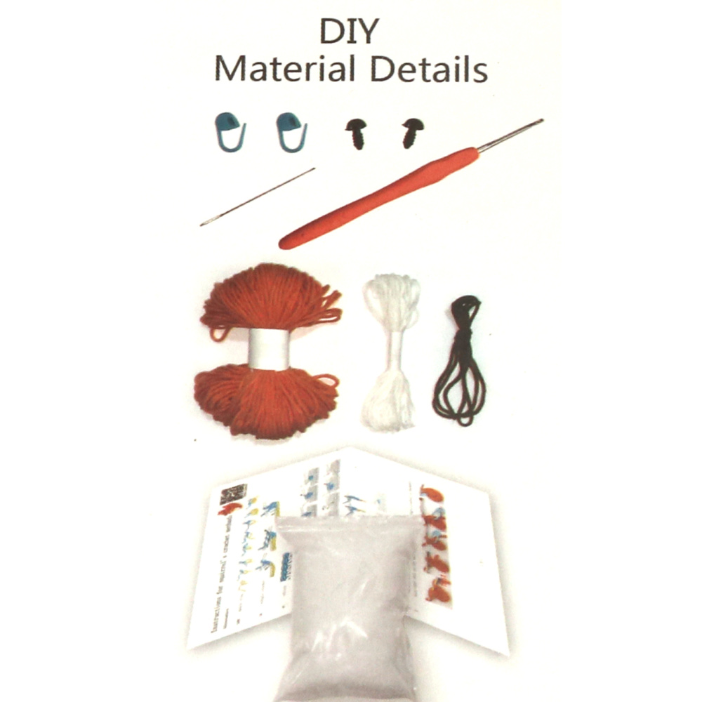 Kit de croșetat Creative AMIGURUMI 60x45x50 mm - veveriță GZ2016