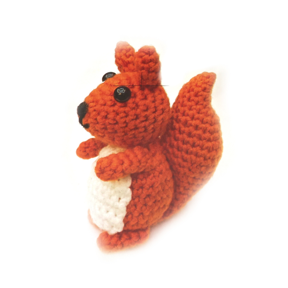 Kit de croșetat Creative AMIGURUMI 60x45x50 mm - veveriță GZ2016