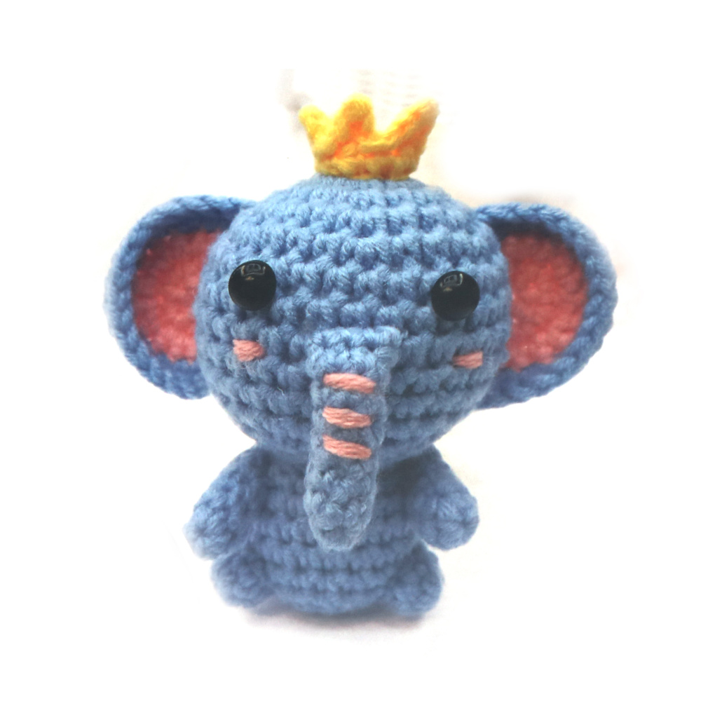 Kit de croșetat Creative AMIGURUMI 60x45x50 mm - elefant albastru GZ2029