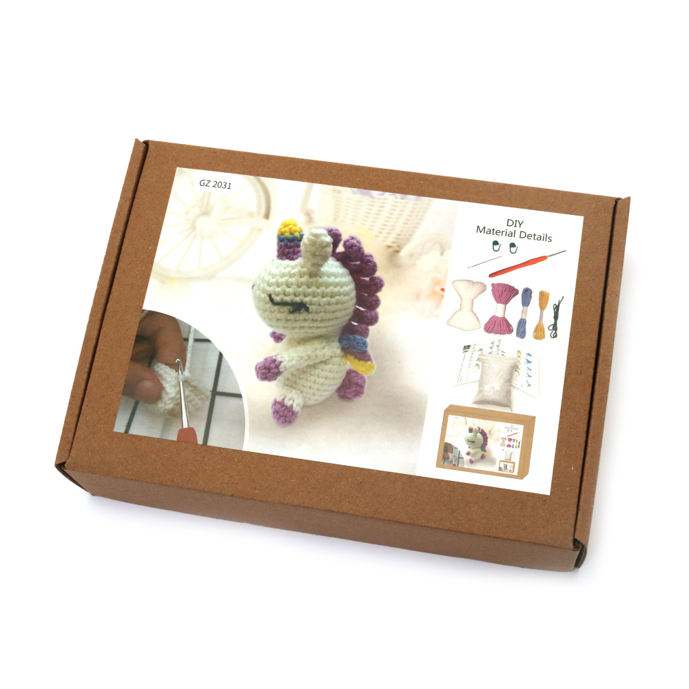 Kit de croșetat Creative AMIGURUMI 60x45x50 mm - unicorn GZ2031