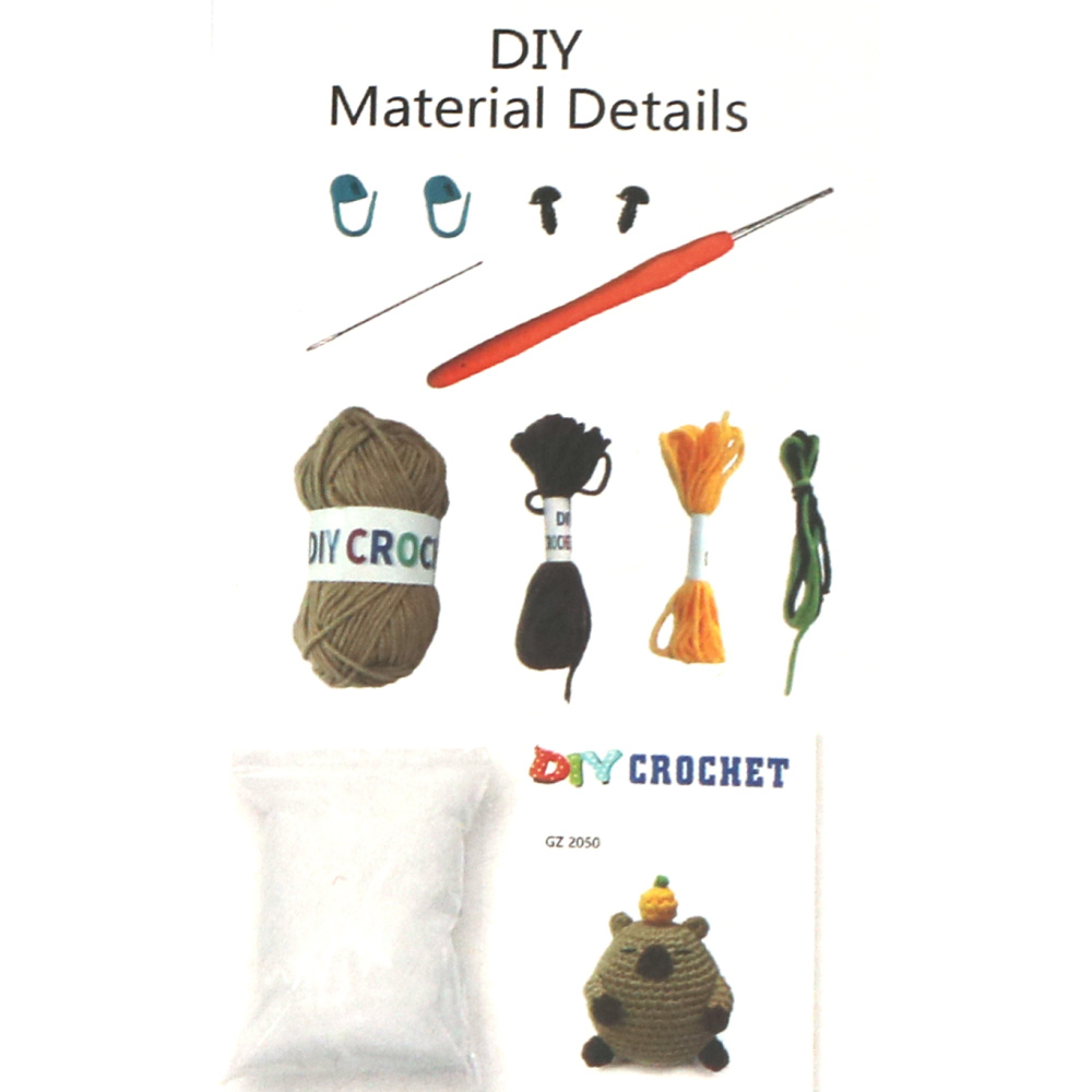 Kit de croșetat Creative AMIGURUMI 60x45x50 mm - capibara GZ2050