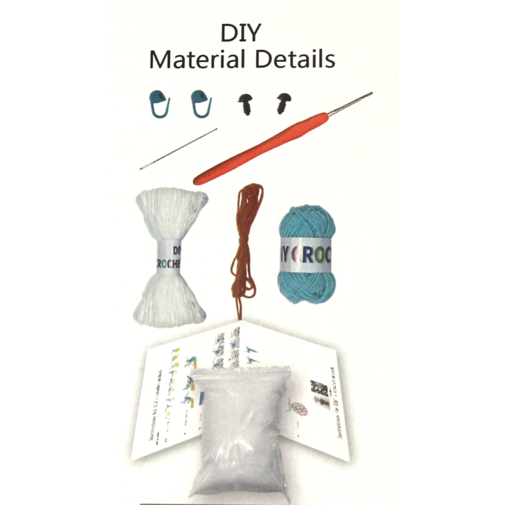 Kit de croșetat Amigurumi „Pește balon”, 60×45×50 mm, GZ2052 – Un proiect de croșetat distractiv și creativ, perfect pentru cadouri lucrate manual și decor cu tematică oceanică