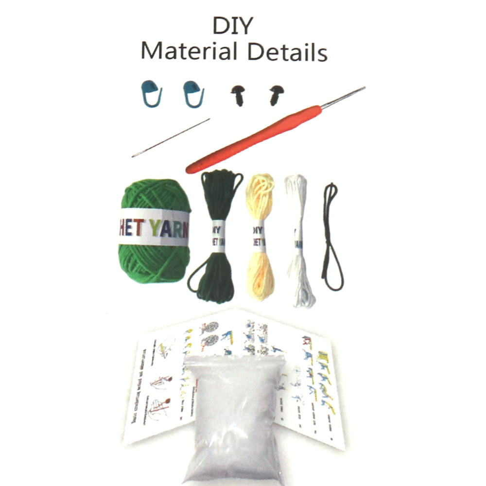 Kit de croșetat Creative AMIGURUMI 60x45x50 mm - crocodil GZ2053