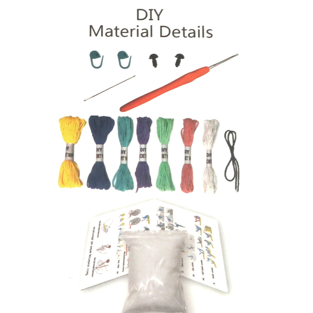 Kit de croșetat AMIGURUMI creativ 60x45x50 mm - albină colorată GZ2062