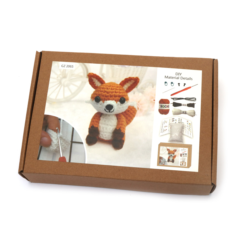 Kit de croșetat Creative AMIGURUMI 60x45x50 mm - vulpe GZ2065
