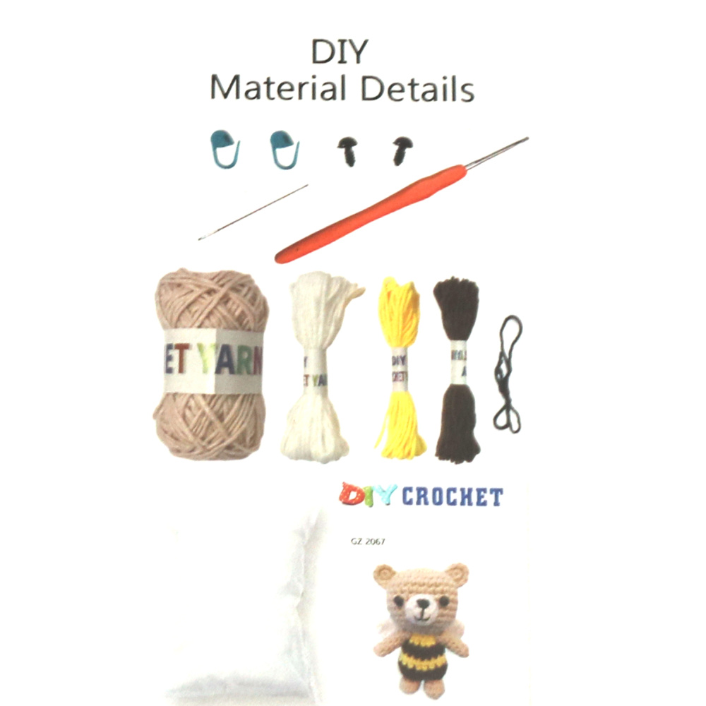 Kit de croșetat Creative AMIGURUMI 60x45x50 mm - ursuleț cu aripi GZ2067