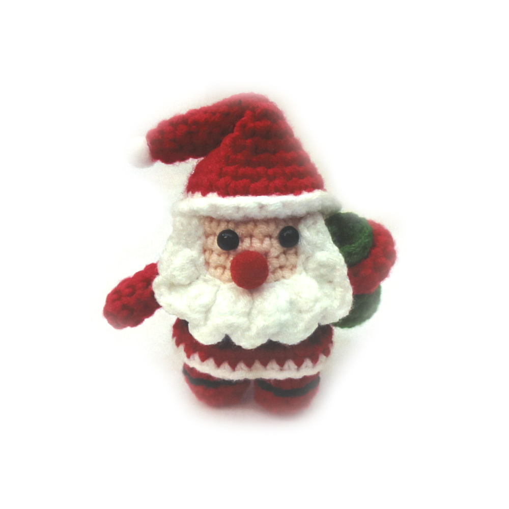 Kit de croșetat AMIGURUMI creativ 60x45x50 mm - Moș Crăciun GZ2070