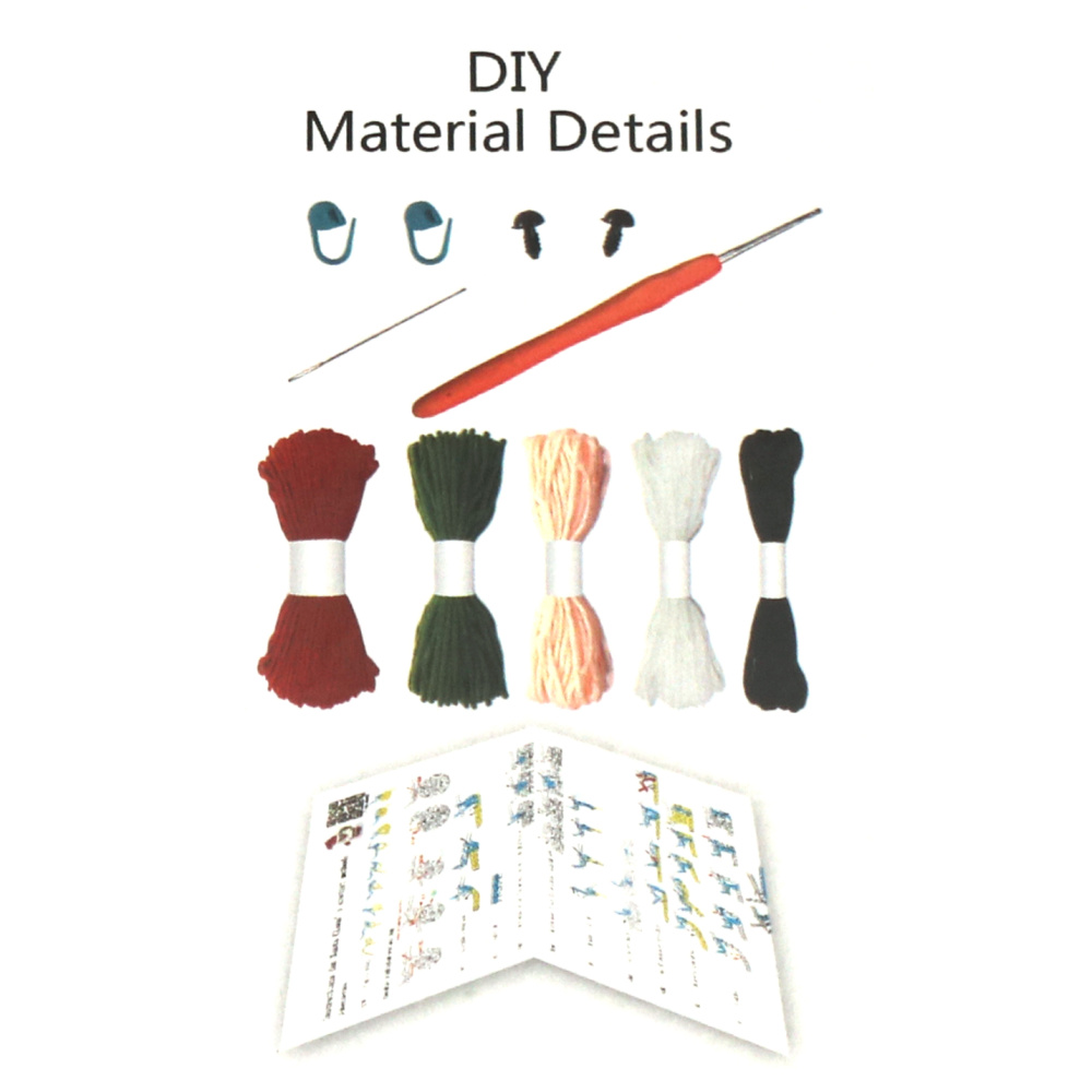 Kit de croșetat AMIGURUMI creativ 60x45x50 mm - Moș Crăciun GZ2070