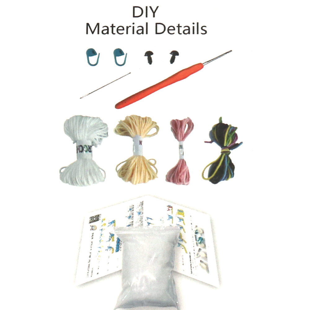 Kit de croșetat Creative AMIGURUMI 60x45x50 mm - gogoașă tip pisoi GZ2092