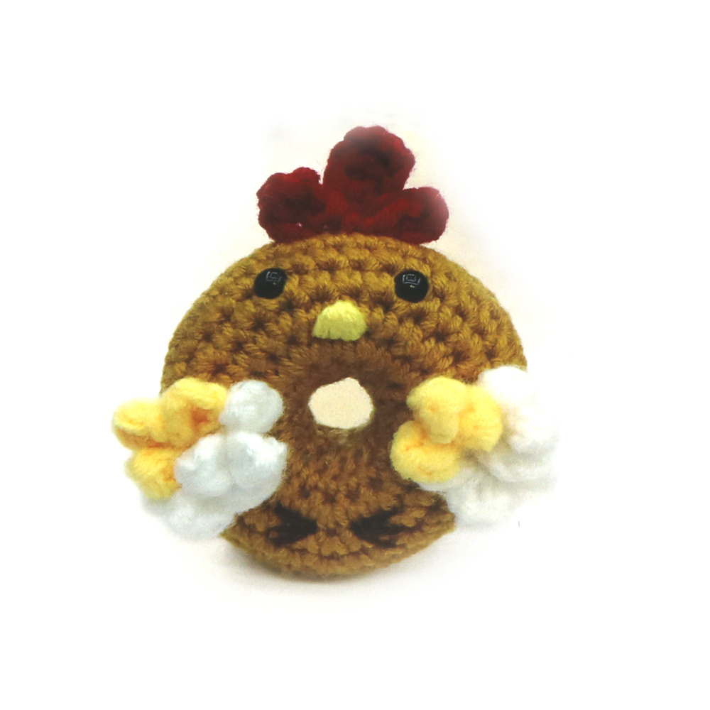 Kit de croșetat Creative AMIGURUMI 60x45x50 mm - gogoașă cocoș GZ2093