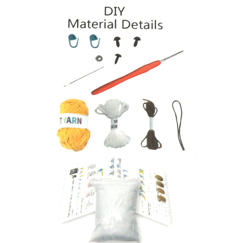 Kit de croșetat Creative AMIGURUMI 60x45x50 mm - ursuleț de pluș galben GZ2117