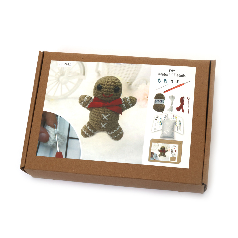 Kit de croșetat Creative AMIGURUMI 60x45x50 mm - Fursec de Crăciun GZ2141