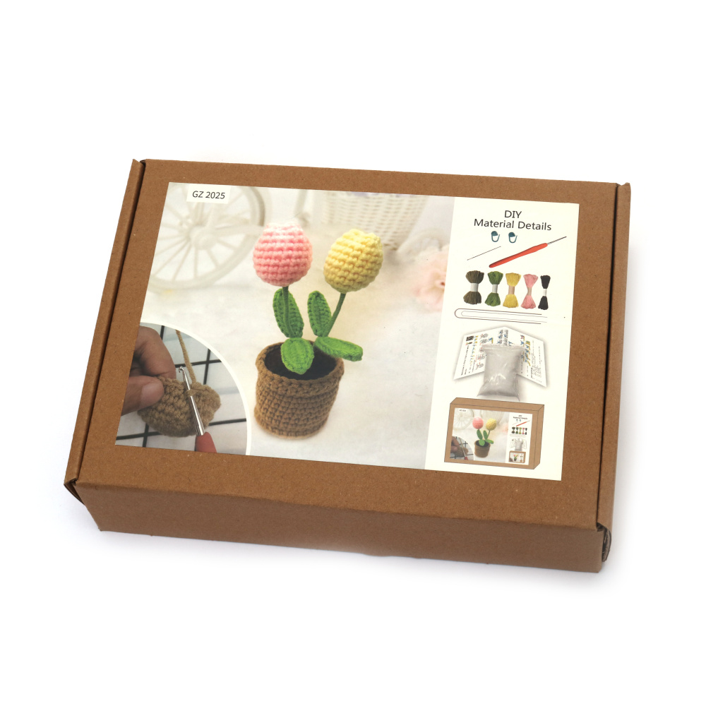 Kit de croșetat Creative AMIGURUMI 60x45x50 mm - lalele GZ2025