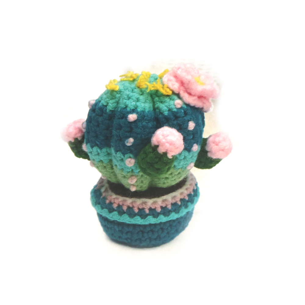 Kit de croșetat AMIGURUMI creativ 60x45x50 mm - cactus colorat GZ2112