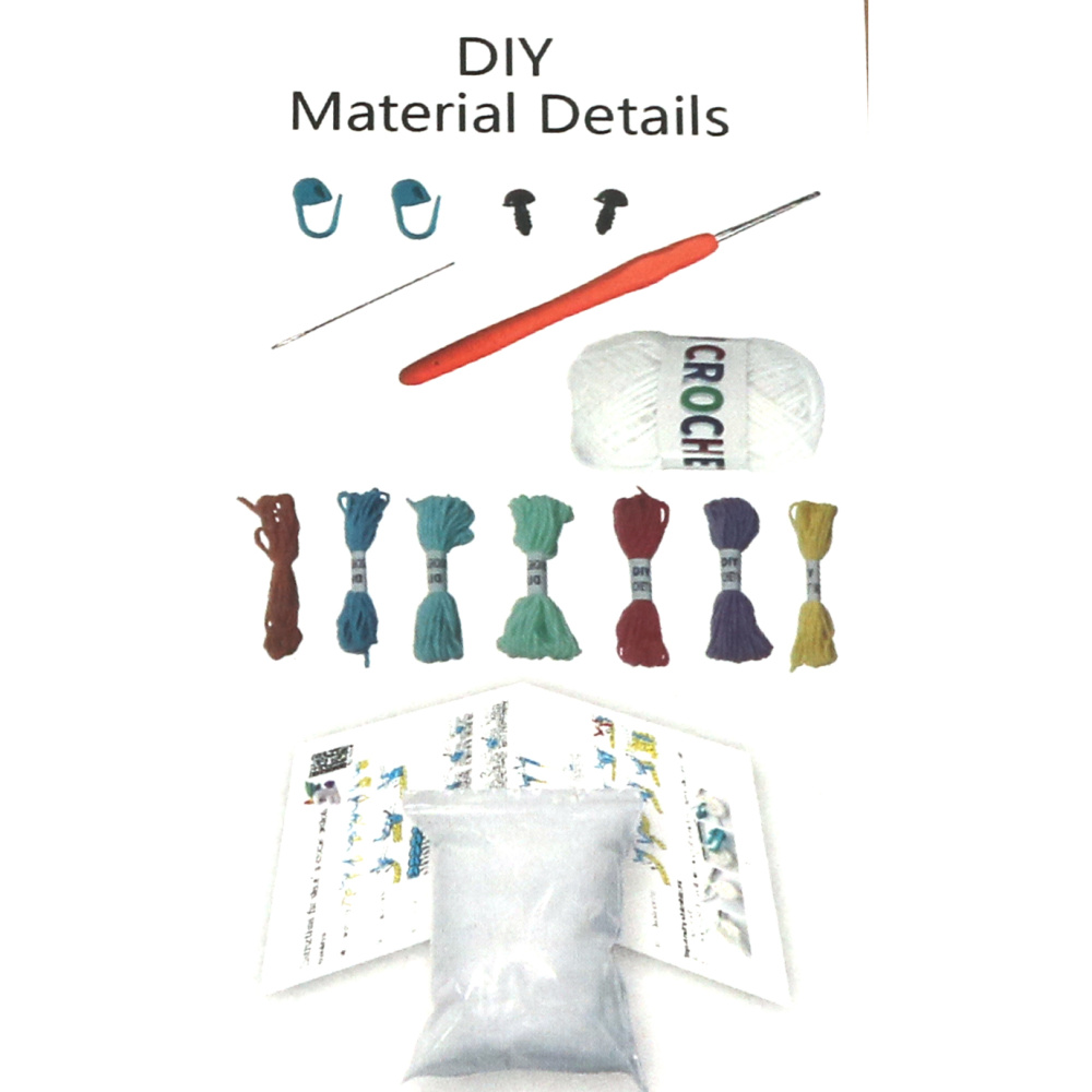 Kit de croșetat AMIGURUMI creativ 60x45x50 mm - unicorn colorat GZ2142