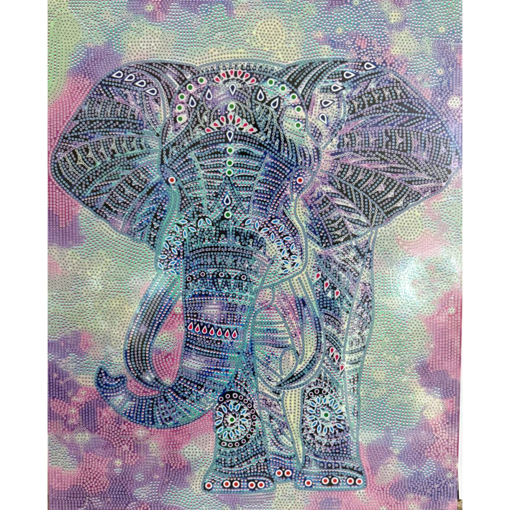 Tapiserie cu diamante 40x50 cm, diamante rotunde, înfășurare completă cu ramă - The Spirit of India BYX4519