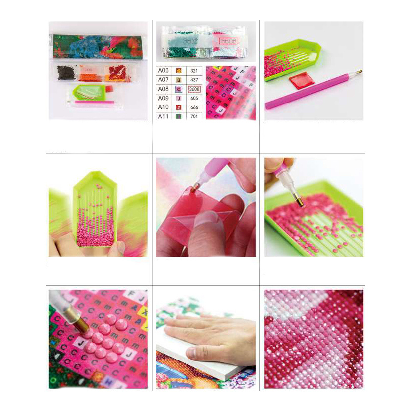 Диамантен гоблен 5D 30x40 см кръгли диаманти пълно облепяне - Мистична Лейла GLD62162