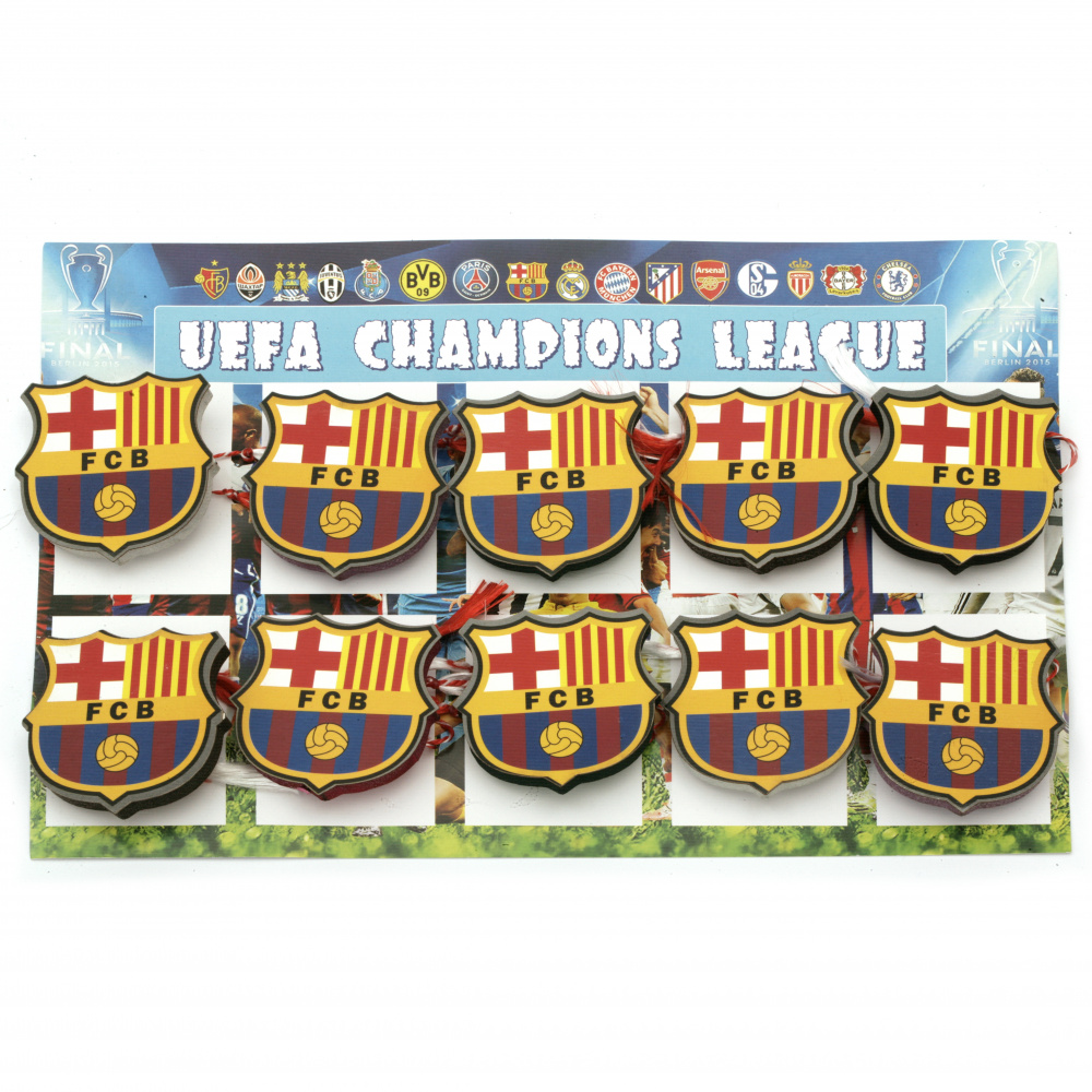 Детска мартеница с футболна емблема Барселона