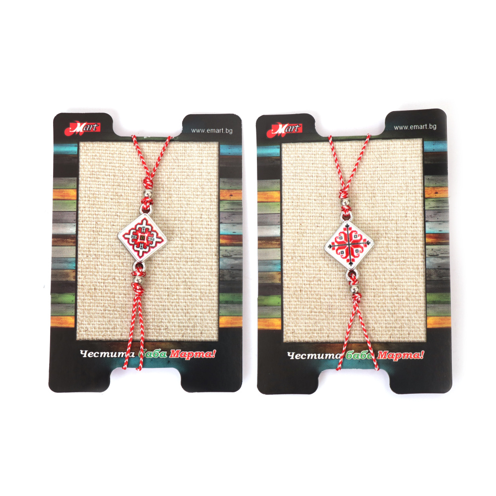 Brățară Martisor SSV cu romb și motiv etnic