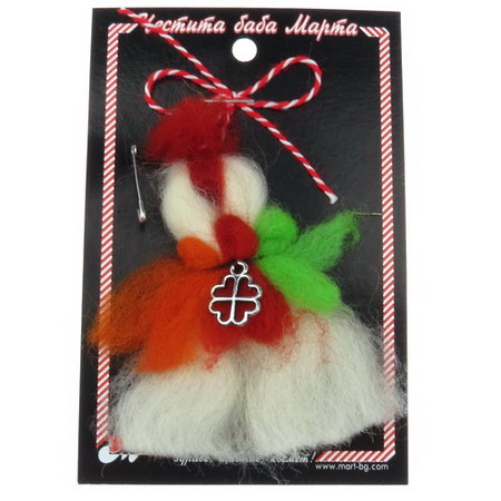 Мартеници ресна вълнена с висулка 10 броя