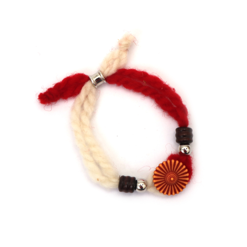 Brățări Martisor  din lână caldă – Set de 10 simboluri moi, lucrate manual, ale sănătății și iubirii