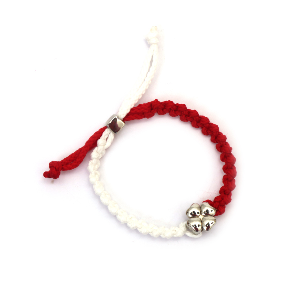 Brățări Martisor  tricotate manual - cu trifoi 10 bucăți