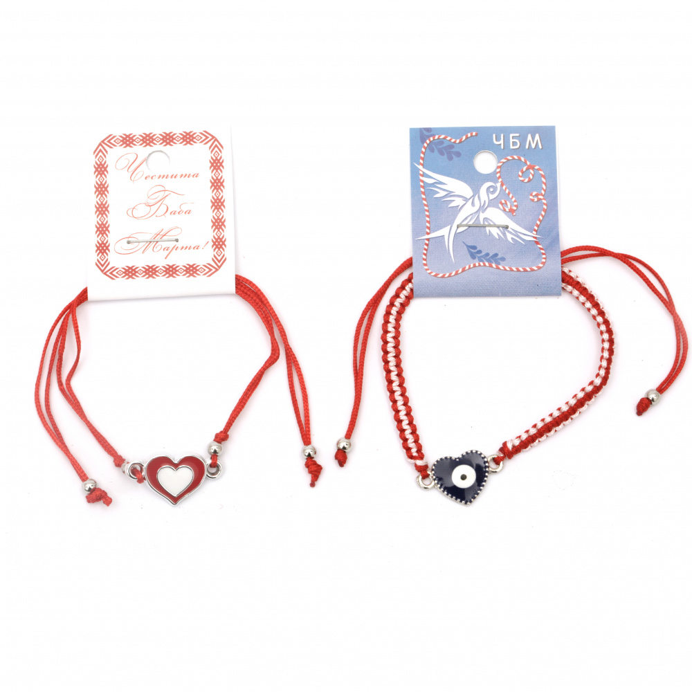 Bratara MIX cu inima - 10 bucati