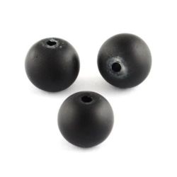 Glass Beads Strand, Round, Frosted, Black, 8mm, hole 1.3~1.6mm, ~80 cm, ~105 pcs