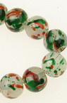 Naziz margele sticlă bila 8 mm gaură 1 mm transparent mat multicolor ~ 104 bucăți