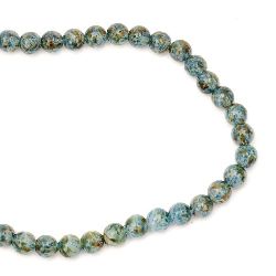 Stoc epuizat. Primeste notificare pe email cand produsul revine in stoc Naziz margele sticlă bila 10 mm gaura 1 mm transparent mat multicolor ~ 82 bucăți