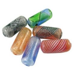 Coloured glass beads  11 x 26 mm - MIX