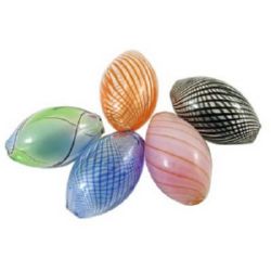 Coloured glass beads  12 x 20 mm - MIX