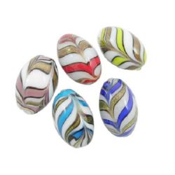 Murano glass beads 18 x 12 mm - MIX